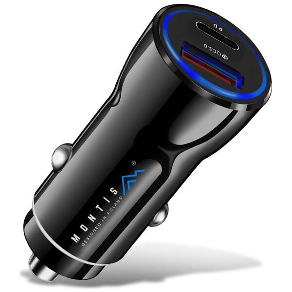 Ładowarka Montis MT010 1x USB-A 1x USB-C 3 A  (MT010)