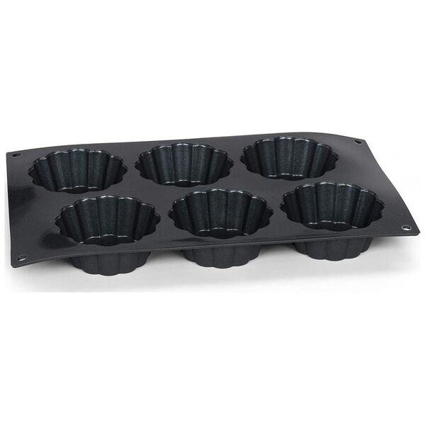 Patisse miniaturowy kształt latarni 29 x 17 cm czarny silikonowy 6 przedziałów