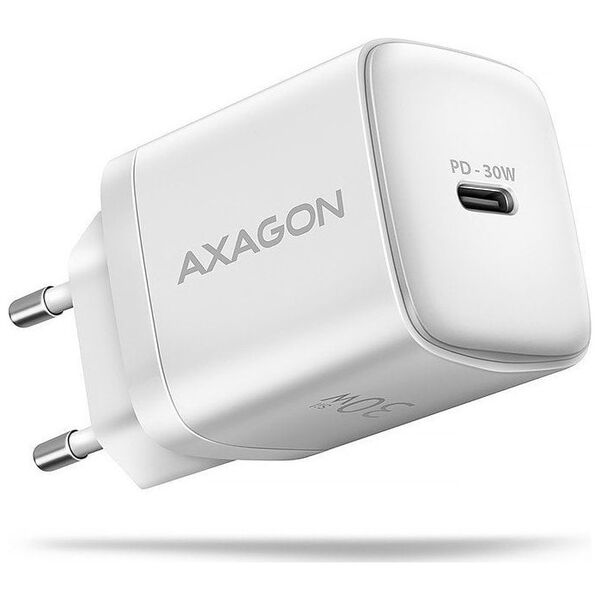 Φορτιστής Axagon AXAGON ACU-PD30W, Sil 30W φορτιστής τοίχου, 1x θύρα USB-C, PD3.0/PPS/QC4+/SFC/AFC/Apple, λευκό 13260755 8595247908322