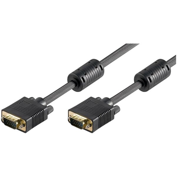 Kabel Neutralle Video Kabel SVGA (D-sub) M - SVGA (D-sub) M, 2m, pozłacane konektory, czarny, Logo blistr