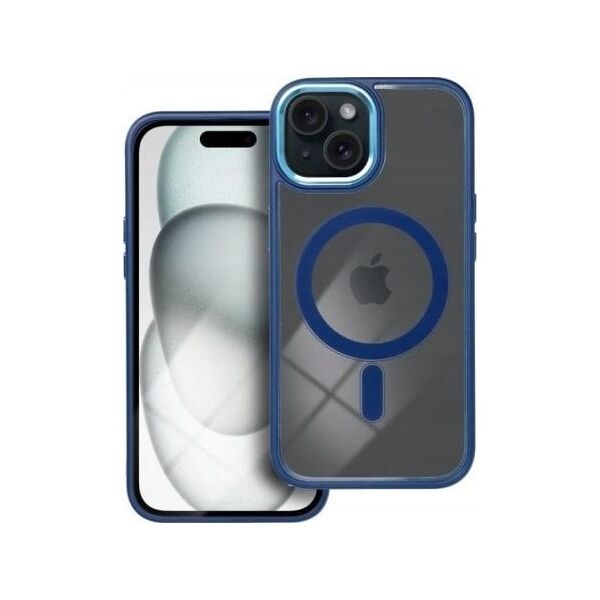 TelForceOne WYP ETUI CASE PLECKI Color Edge Mag Cover kompatybilny z MagSafe do IPHONE 15 (niebieski)