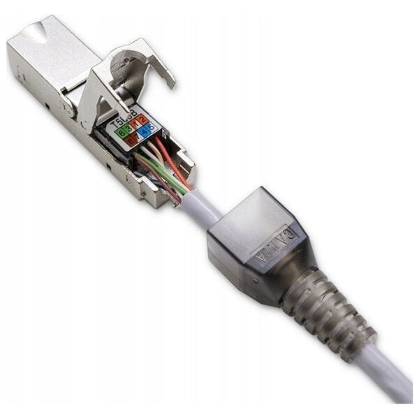 Qoltec Wtyk QOLTEC RJ45 beznarzędziowy STP | CAT6A | JACK PIN | T568B | T568A