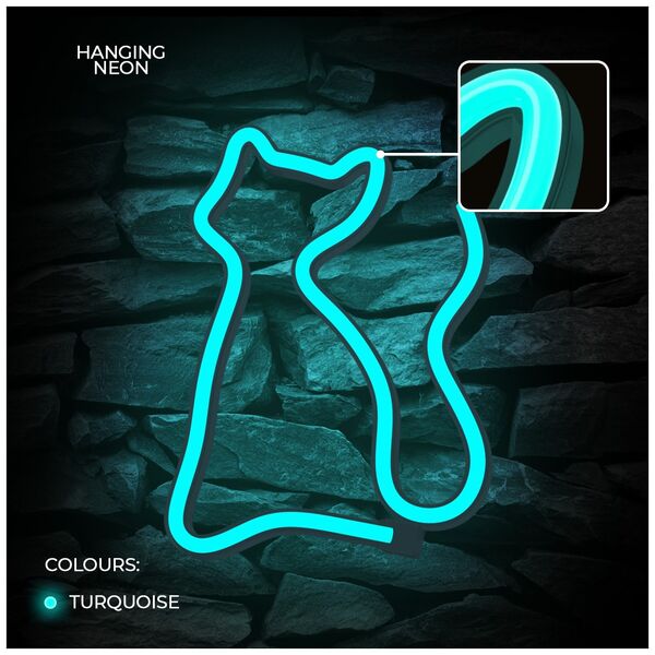 Neon LED Light CAT turquoise NNE24 Neolia 5907457773479