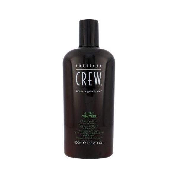 American Crew 3-IN-1 Shampoo, Conditioner & Body Wash Tea Tree - Szampon do włosów dla mężczyzn 450ml