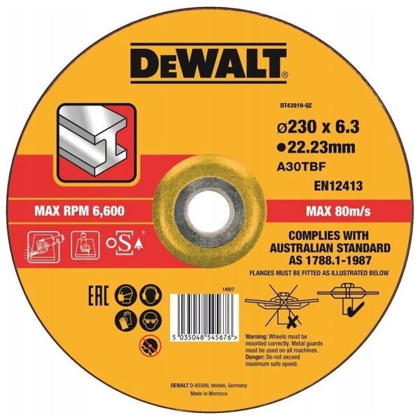 Dewalt tarcza do cięcia stali 230mm x 6.0mm