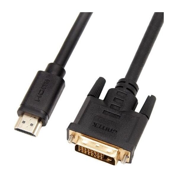Adapter AV Unitek HDMI - DVI-D czarny (C1271BK-2M)