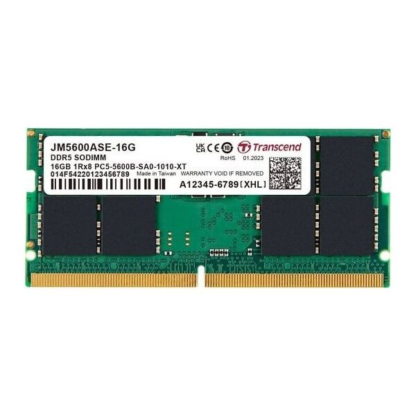 Pamięć do laptopa Transcend Transcend JetRam JM5600ASE-16G moduł pamięci 16 GB 1 x 16 GB DDR5 5600 Mhz