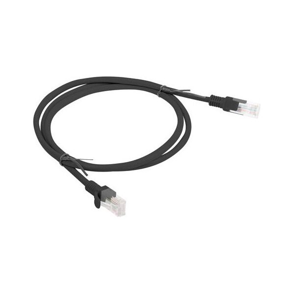 Lanberg Patchcord, Cat6, nieekranowany, 1m, czarny (PCU6-10CC-0100-BK)