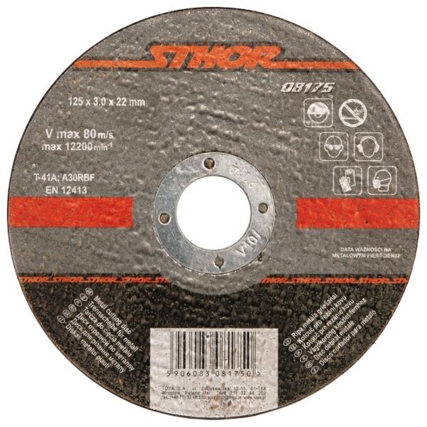 Sthor Tarcza do cięcia metalu 125x22x1,0mm (08171)