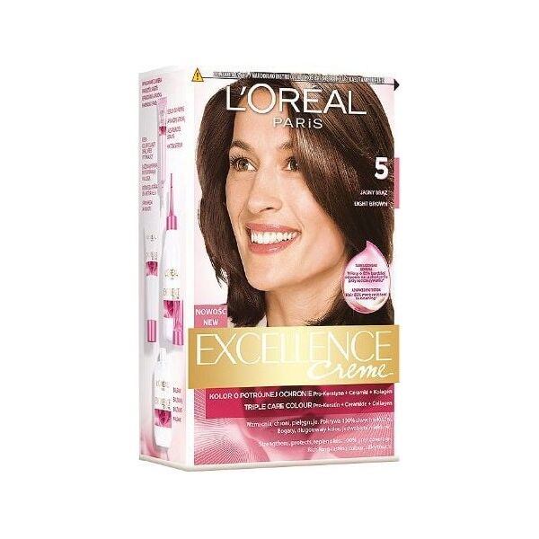 L’Oreal Paris Excellence Creme Krem koloryzujący 5 jasny brąz