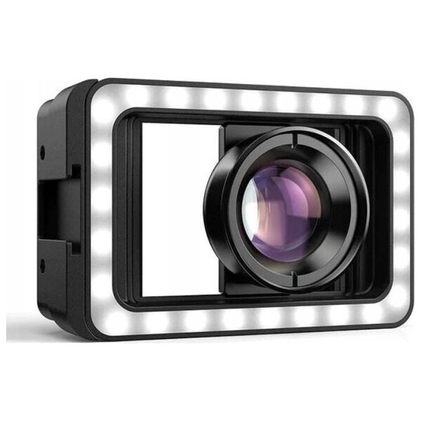 Apexel Obiektyw Makro Do Telefonu Smartfona 100mm Hd + Lampa Led 40 / Cri 95+ / Apl-hb100fl23