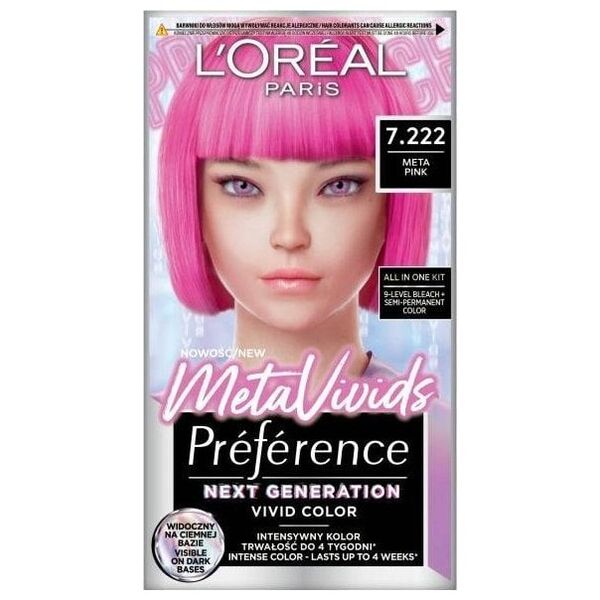 L’Oreal Paris L'oreal Preference MetaVivids farba do włosów 7.222 Meta Pink