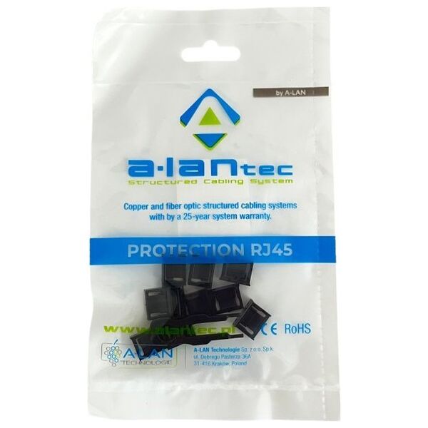 Alantec Blokada gniazda USB przed nieautoryzowanym wpięciem, kolor czarny (opakowanie 10 szt. + klucz) ALANTEC