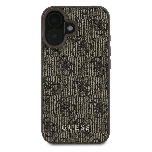 Original Case IPHONE 16 PLUS Guess Hardcase 4G Classic (GUHCP16MG4GFBR) brown 3666339346010