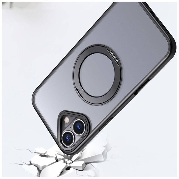 Case for IPHONE 15 PRO Tech-Protect MagRing MagSafe Matte black 5906302312542