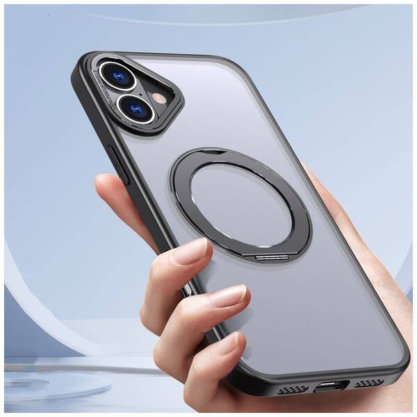 Case for IPHONE 15 PRO Tech-Protect MagRing MagSafe Matte black 5906302312542