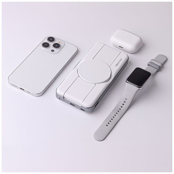 Forever wireless power bank MATB-300 10000 mAh 3in1 white 5907457779808