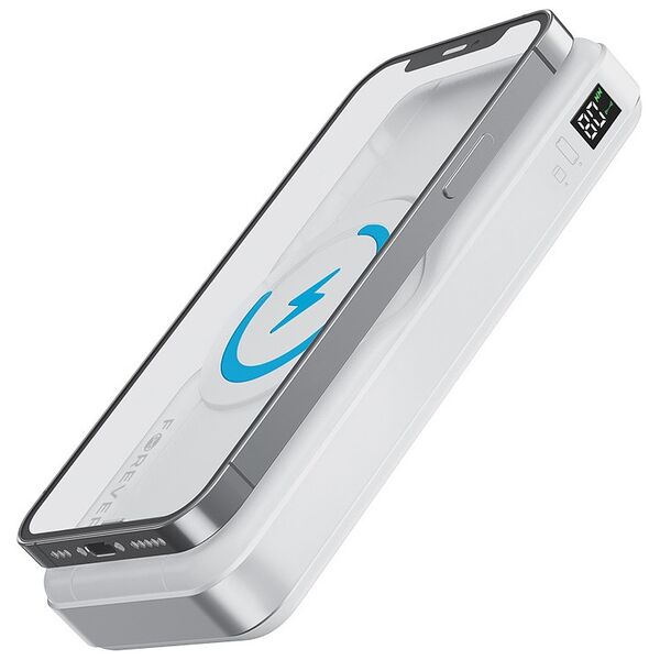 Forever wireless power bank MATB-300 10000 mAh 3in1 white 5907457779808