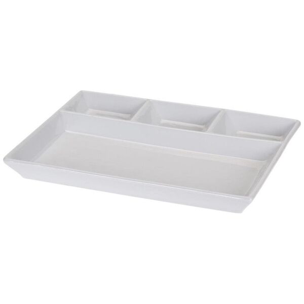 Excellent Houseware Talerz porcelanowy dzielony do serwowania taca