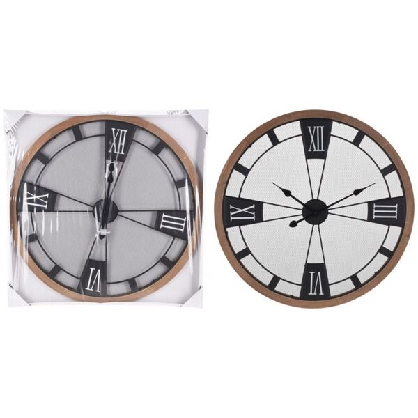 Lumarko Zegar ścienny drewno-metal śr. 70cm!