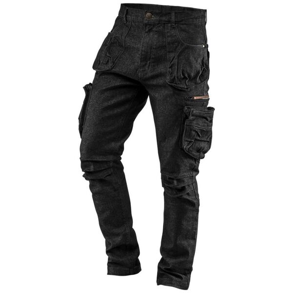Neo Spodnie robocze 5-kieszeniowe DENIM, czarne, rozmiar M