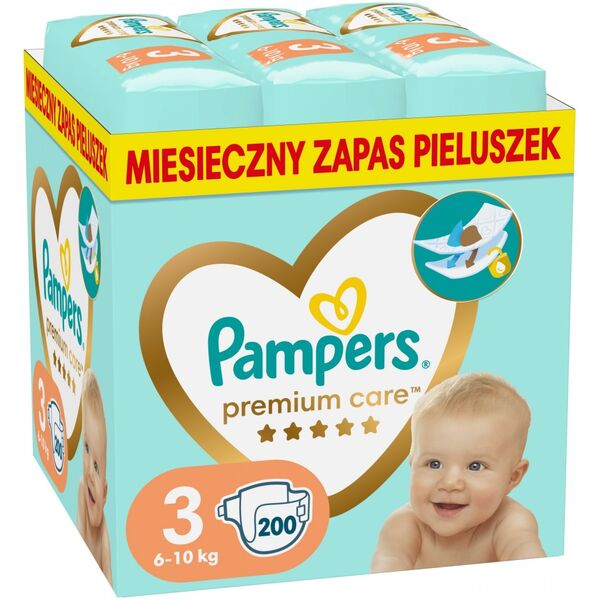 Pieluszki Pampers Premium Care 3, 6-10 kg, 200 szt.