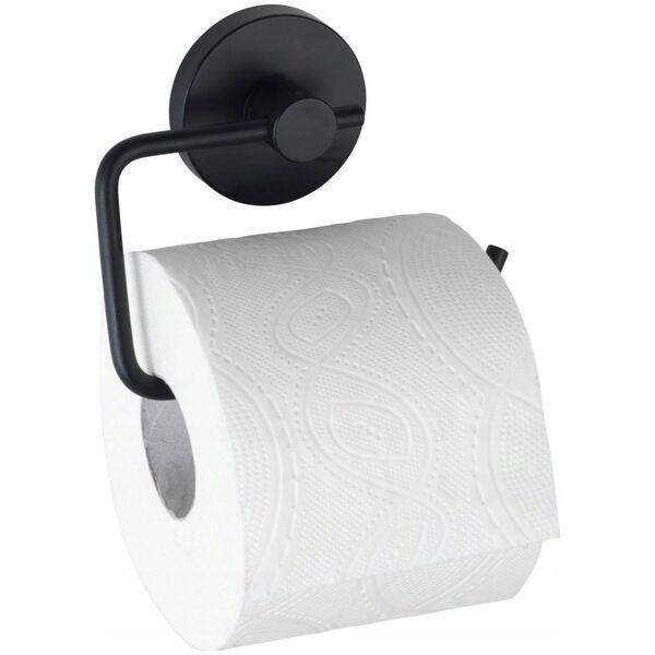 Wenko Uchwyt na papier toaletowy MILAZZO Vacuum-Loc, czarny, WENKO