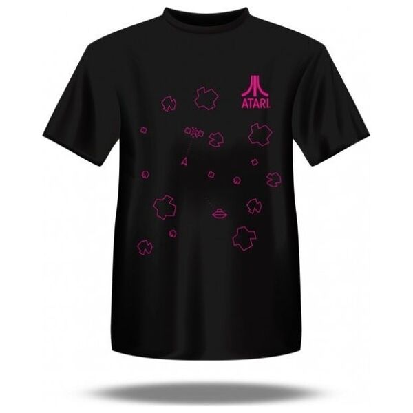4f Koszulka męska ATARI z asteroidami / Czarna / M