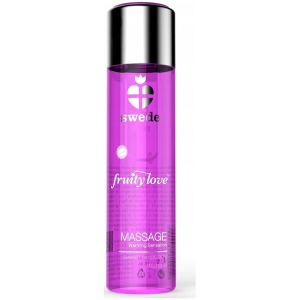 SWEDE_Fruity Love Massage Warming Sensation rozgrzewający żel do masażu Raspberry &amp| Rhubarb 60ml