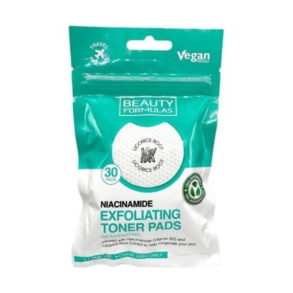 BEAUTY FORMULAS_Exfoliating Toner Pads nasączone płatki złuszczające Niacynamid 30szt.
