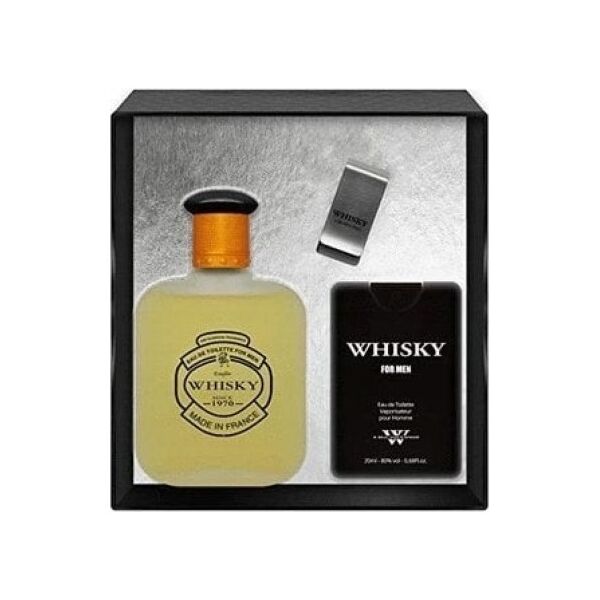 SET EVAFLOR Whisky Black EDT spray 100ml + EDT spray 20ml EDT + CLIP