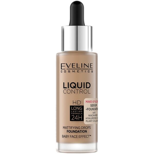 EVELINE_Liquid Control HD podkład do twarzy z dropperem 060 Sunny Beige 32ml