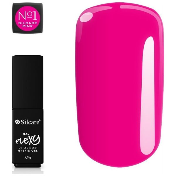 SILCARE_Flexy UV/LED Hybrid Gel lakier hybrydowy do paznokci 1 Magenta 4,5g