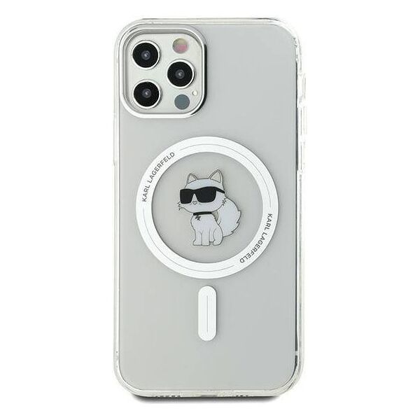 Original Case IPHONE 12 / 12 PRO Karl Lagerfeld Hardcase IML Choupette MagSafe (KLHMP12MHFCCNOT) transparent 3666339283209