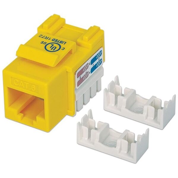 Intellinet Network Solutions Moduł Keystone CAT.6, UTP, RJ45, zaciskany, żółty (210584)