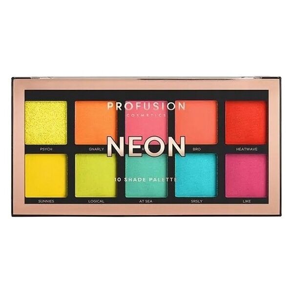 PROFUSION_Shade Palette paleta cieni do powiek 10 Neon 12g