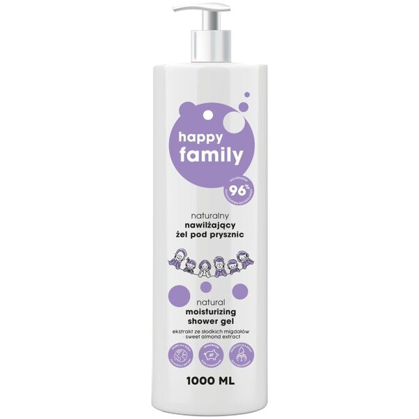 HAPPY FAMILY_Naturalny nawilżający żel pod prysznic dla całej rodziny od 3 roku życia 1000ml