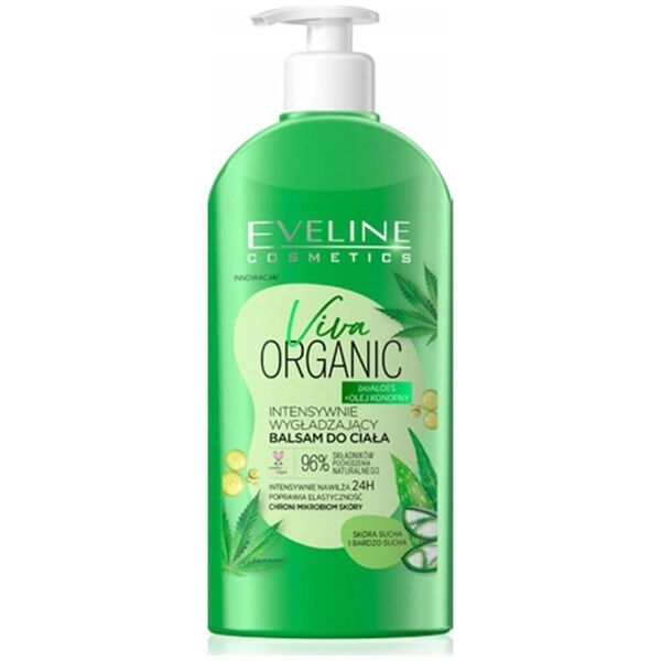 EVELINE_Viva Organic intensywnie wygładzający balsam do ciała Bioaloes &amp| Olej Konopny 350ml