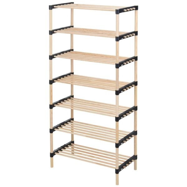 Storage Solutions Drewniany regał na buty, sosna