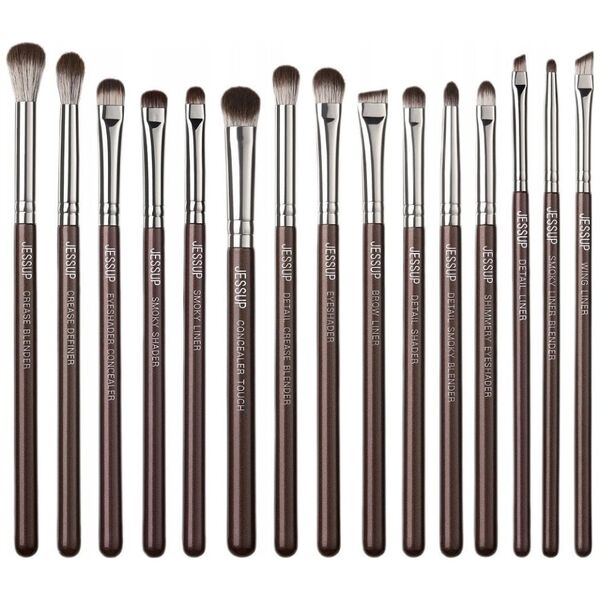 JESSUP_SET Shimmer Brow zestaw piętnastu pędzli do makijazu oka T499