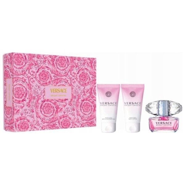 SET VERSACE Bright Crystal EDT spray 50ml + SHOWER GEL 50ml + BODY LOTION 50ml
