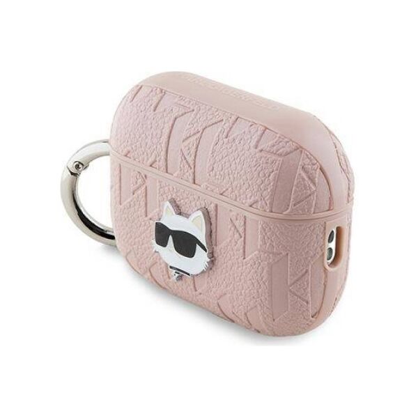 Original Case APPLE AIRPODS PRO 2 Karl Lagerfeld Cover Monogram Choupette Head (KLAP2PGCHPP) pink 3666339283742