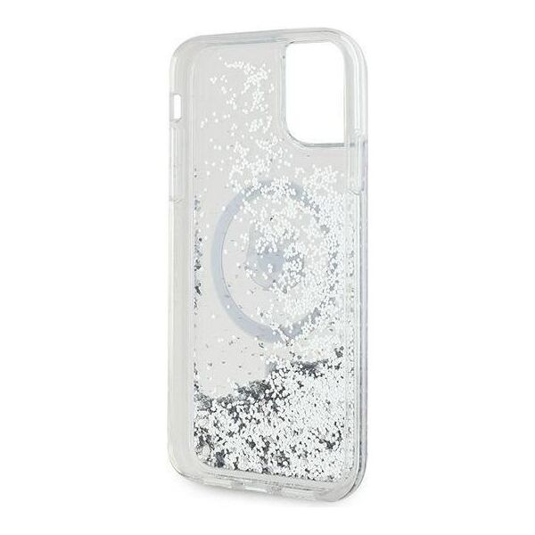 Original Case IPHONE 11 / XR Karl Lagerfeld Hardcase Liquid Glitter Choupette Head MagSafe (KLHMN61LGCHSGH) transparent 3666339285623