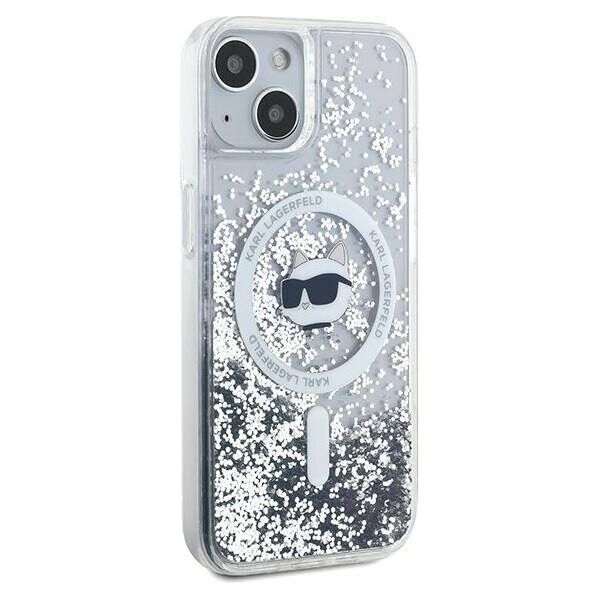 Original Case IPHONE 13 Karl Lagerfeld Hardcase Liquid Glitter Choupette Head MagSafe (KLHMP13MLGCHSGH) transparent 3666339285654