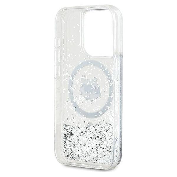 Original Case IPHONE 14 PRO MAX Karl Lagerfeld Hardcase Liquid Glitter Choupette Head MagSafe (KLHMP14XLGCHSGH) transparent 3666339285715