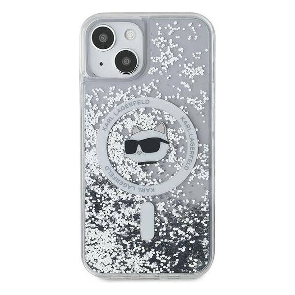 Original Case IPHONE 15 PLUS / 14 PLUS Karl Lagerfeld Hardcase Liquid Glitter Choupette Head MagSafe (KLHMP15MLGCHSGH) transparent 3666339285739