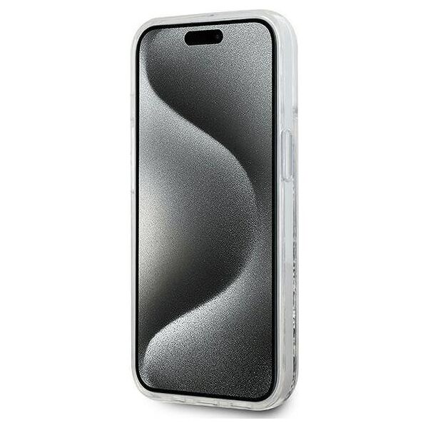 Original Case IPHONE 13 / 14 / 15 Karl Lagerfeld Hardcase Liquid Glitter Choupette Head MagSafe (KLHMP15SLGCHSGH) transparent 3666339285722