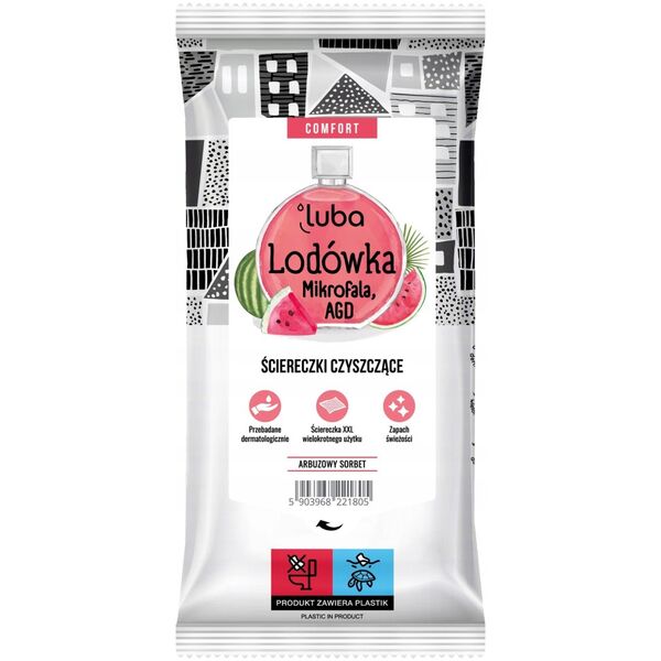 LUBA_Comfort ściereczki czyszczące do lodówki zapachowe Arbuz 32szt