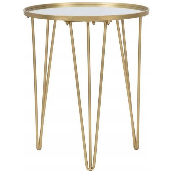 Ferretti Stolik kawowy z lustrzanym blatem, Ø 40 x 49 cm