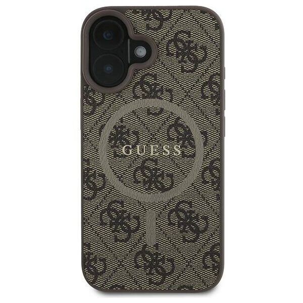 Original Case IPHONE 16 PLUS Guess Hardcase 4G Ring Classic Logo MagSafe (GUHMP16MG4GFRW) brown 3666339327255